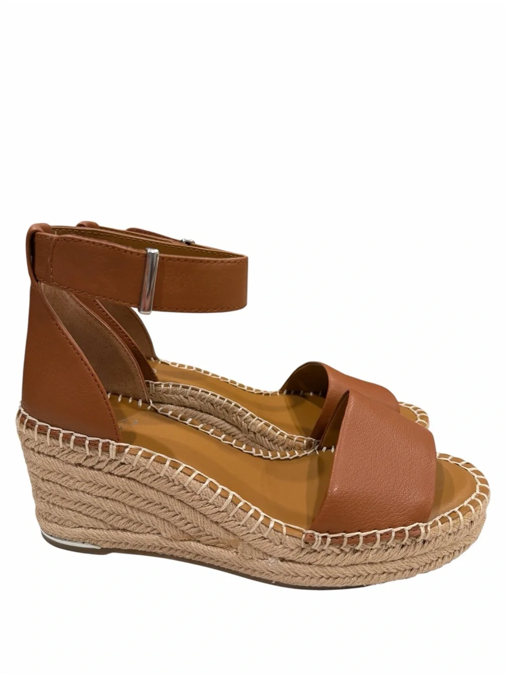 Franco Sarto Clemens Women’s Espadrille Wedge Sandals Tan Size 9.5M New in Box